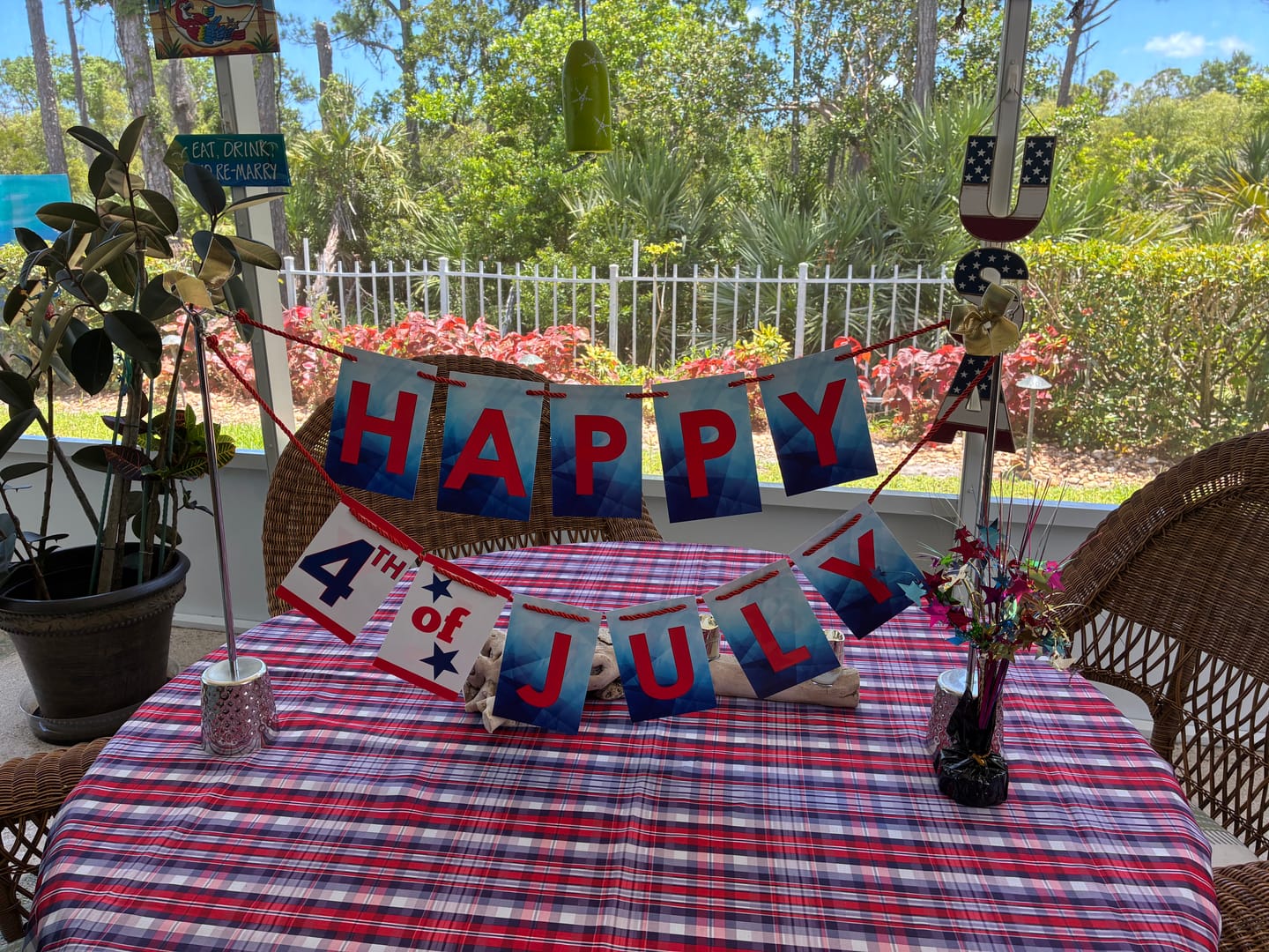 Customer photo review of July 4th (Fourth of July) Banner