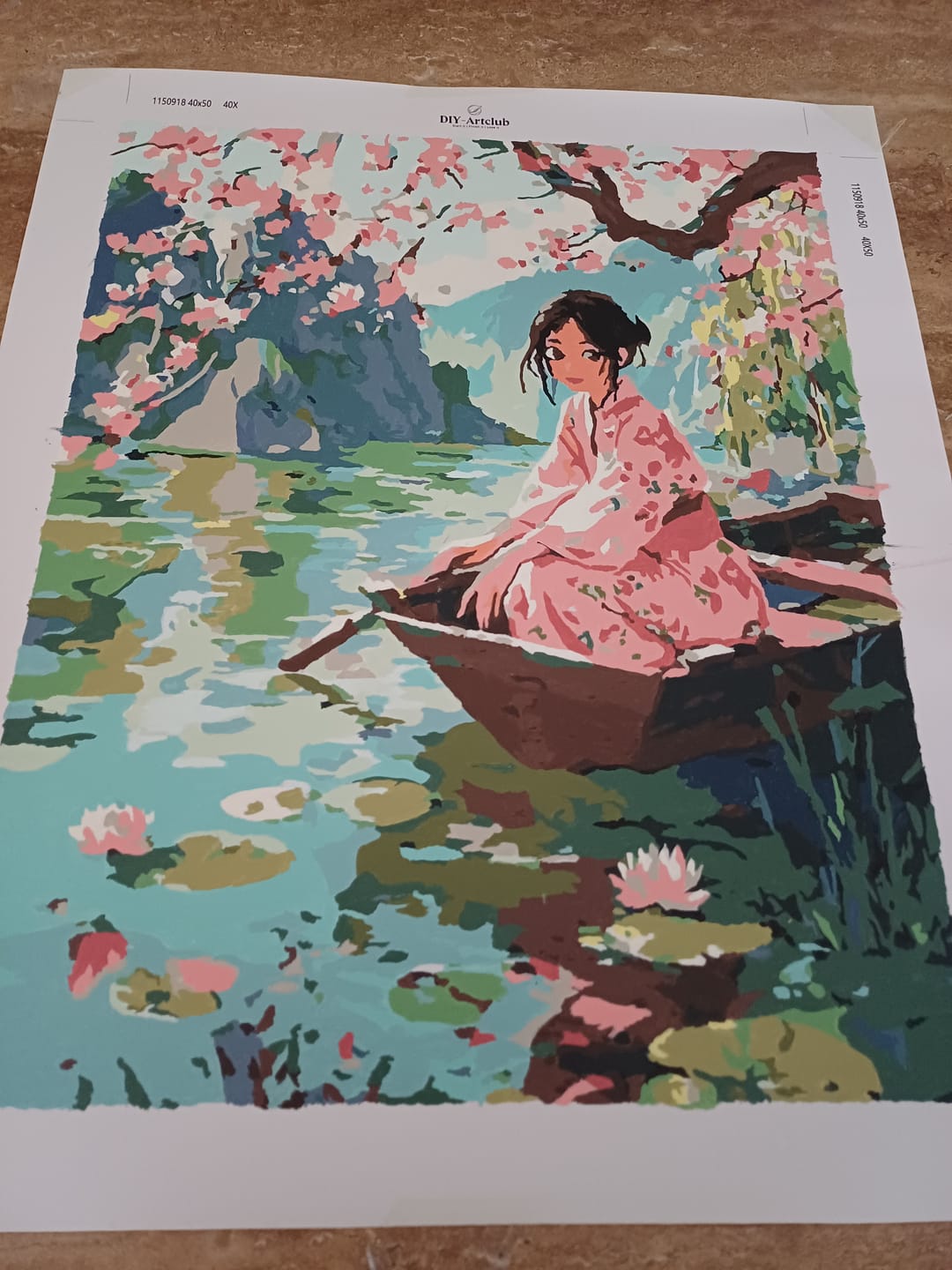 Customer photo review of Under the Sakura | Paint by Number