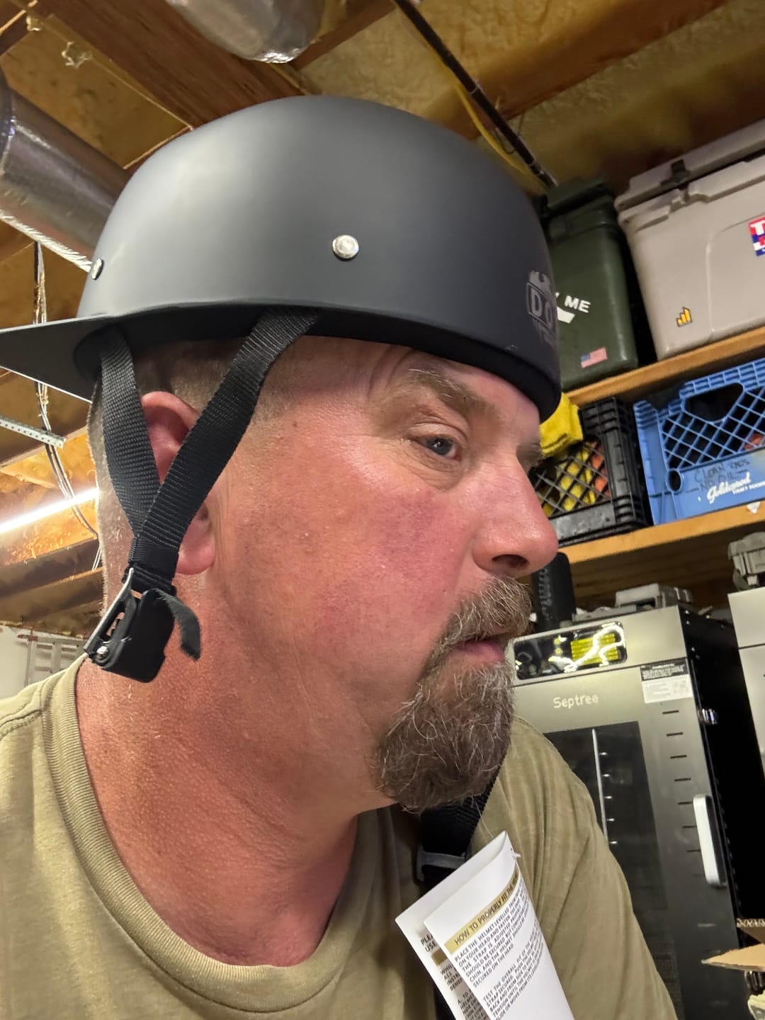 Customer photo review of Baseball Cap STYLE DOT Motorcycle Helmet