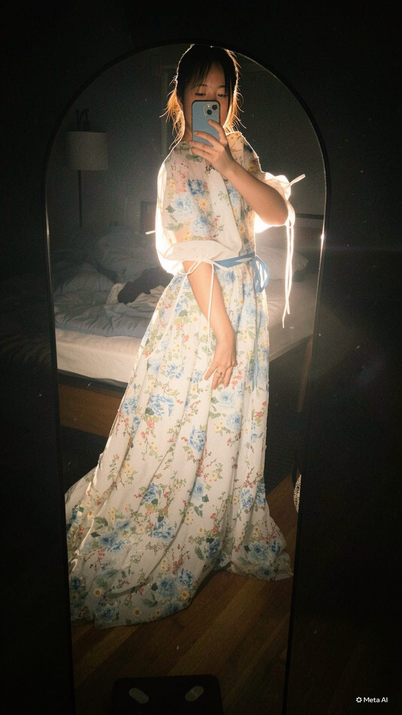 Customer photo review of Cerulean Wildflower Gown