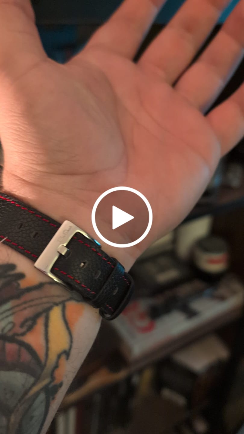 Customer video review of Leather - Contrast Stitch Black with Red