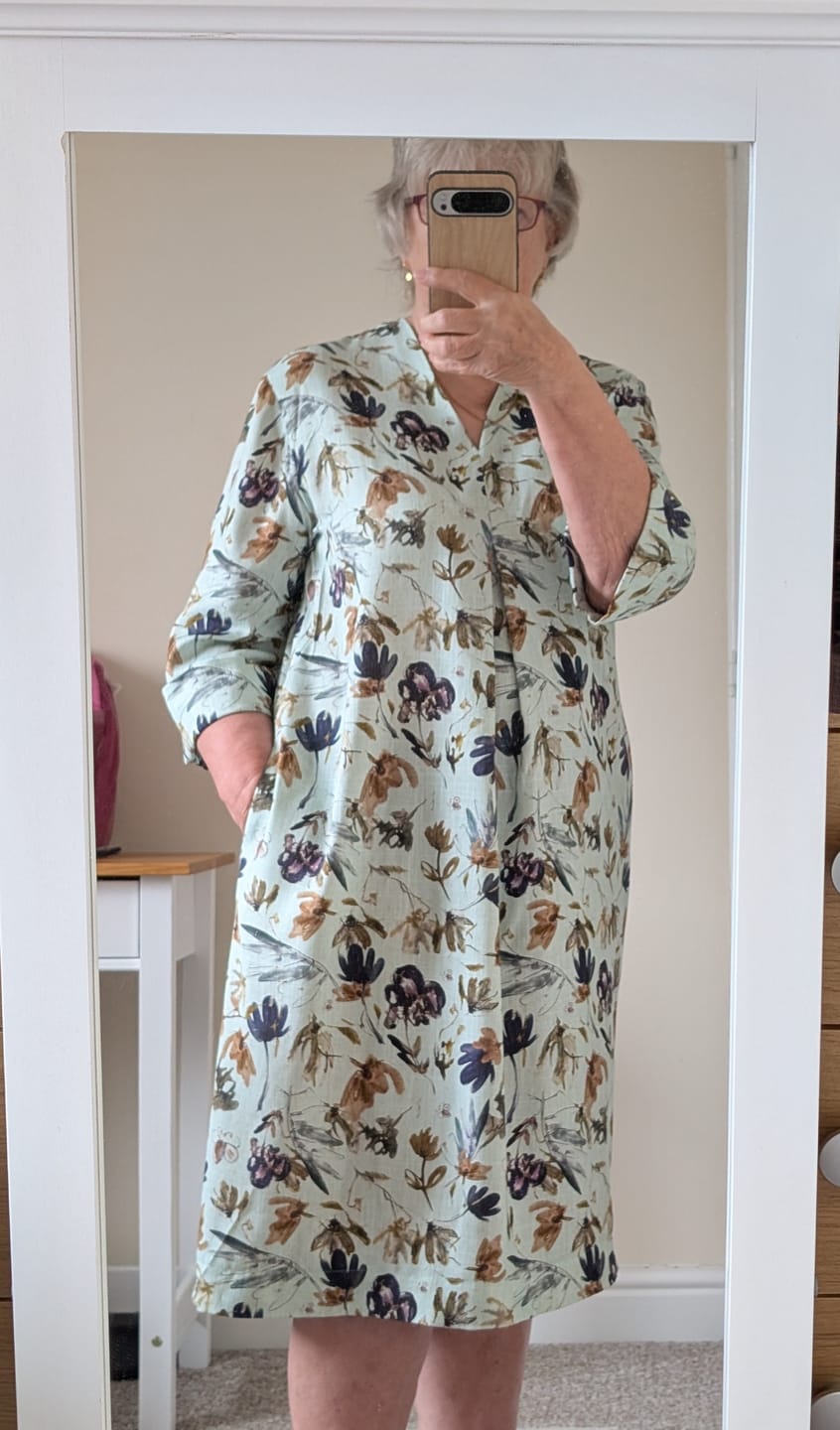Customer photo review of Watercolour Floral Linen Viscose Fabric