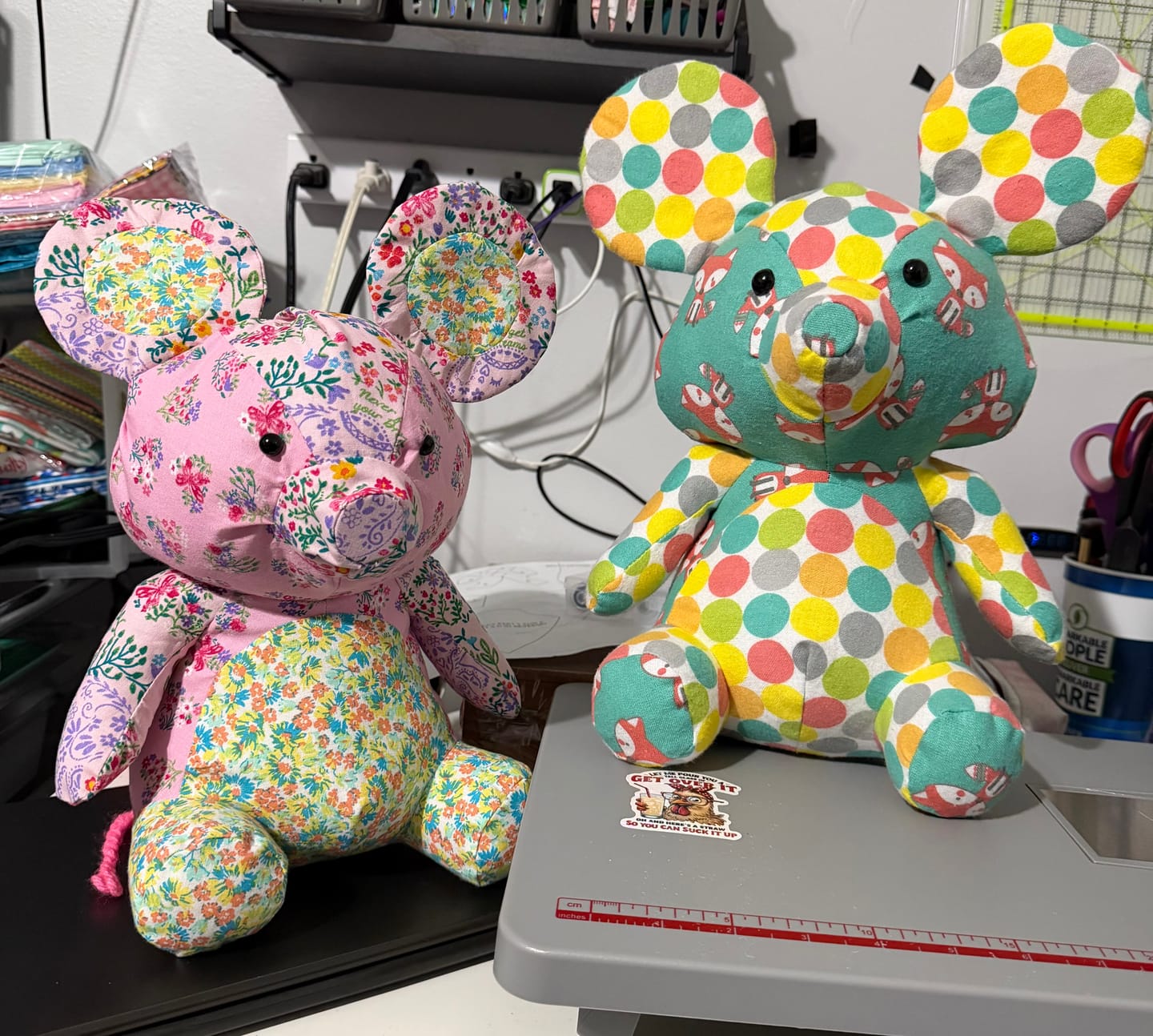Customer photo review of Mrs. Quilty Plushies – Bundle of 14 Patterns Vol. 2