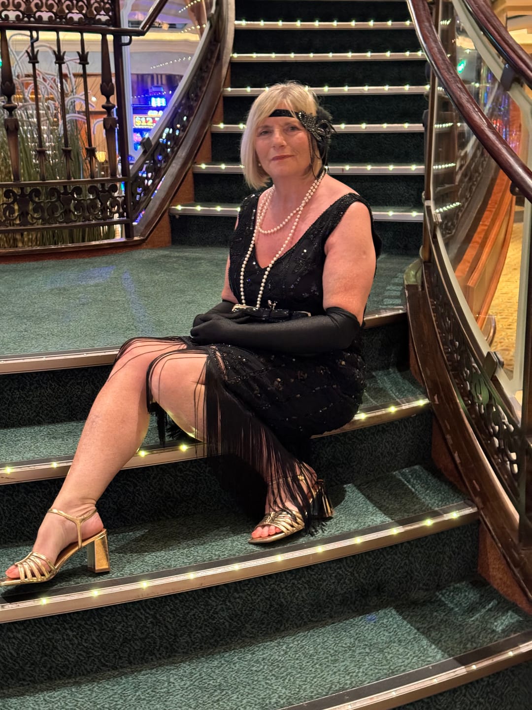 Customer photo review of Natasha 1920s Gatsby Dress - Black