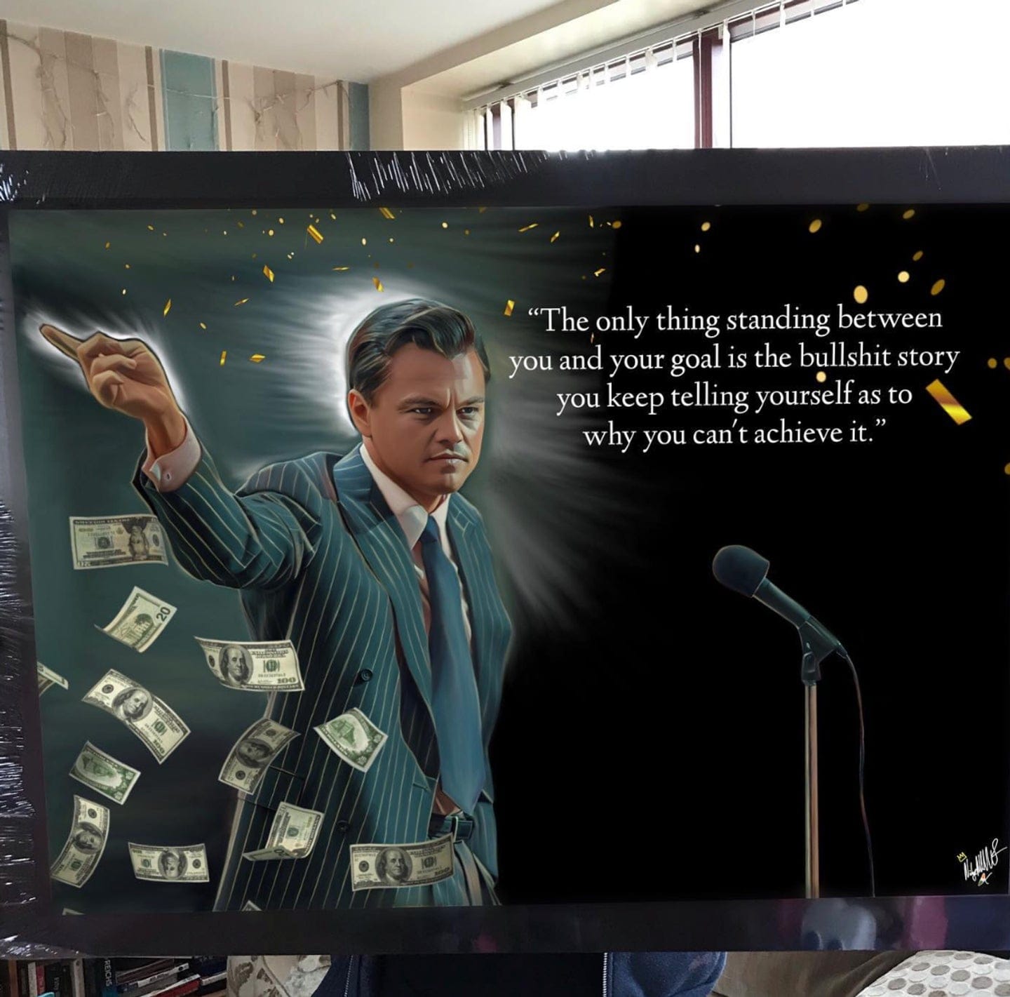 Customer photo review of Wolf Of Wall Street | Obraz