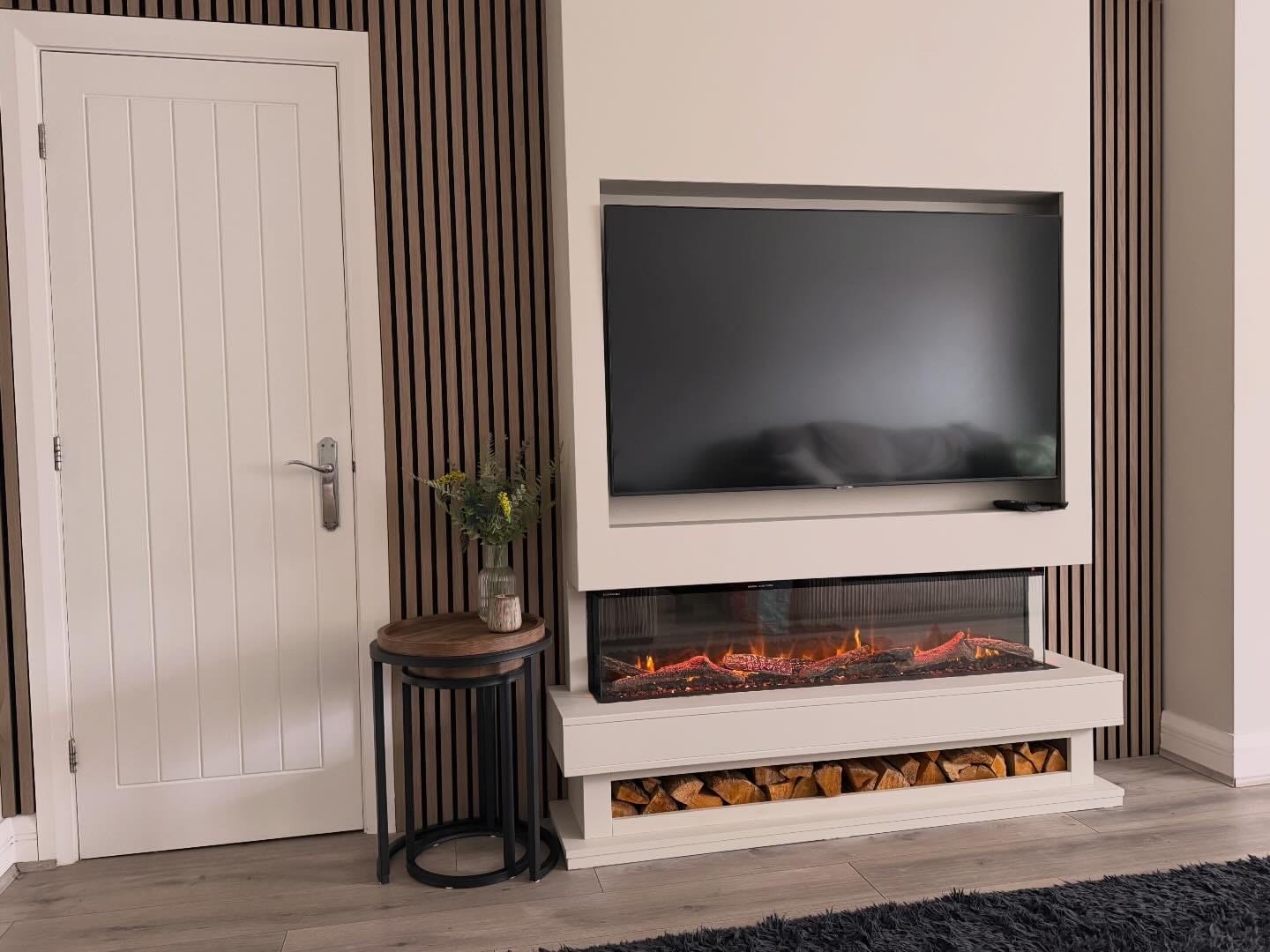 Customer photo review of SlatWall Acoustic Walnut Slatted Wall Panel