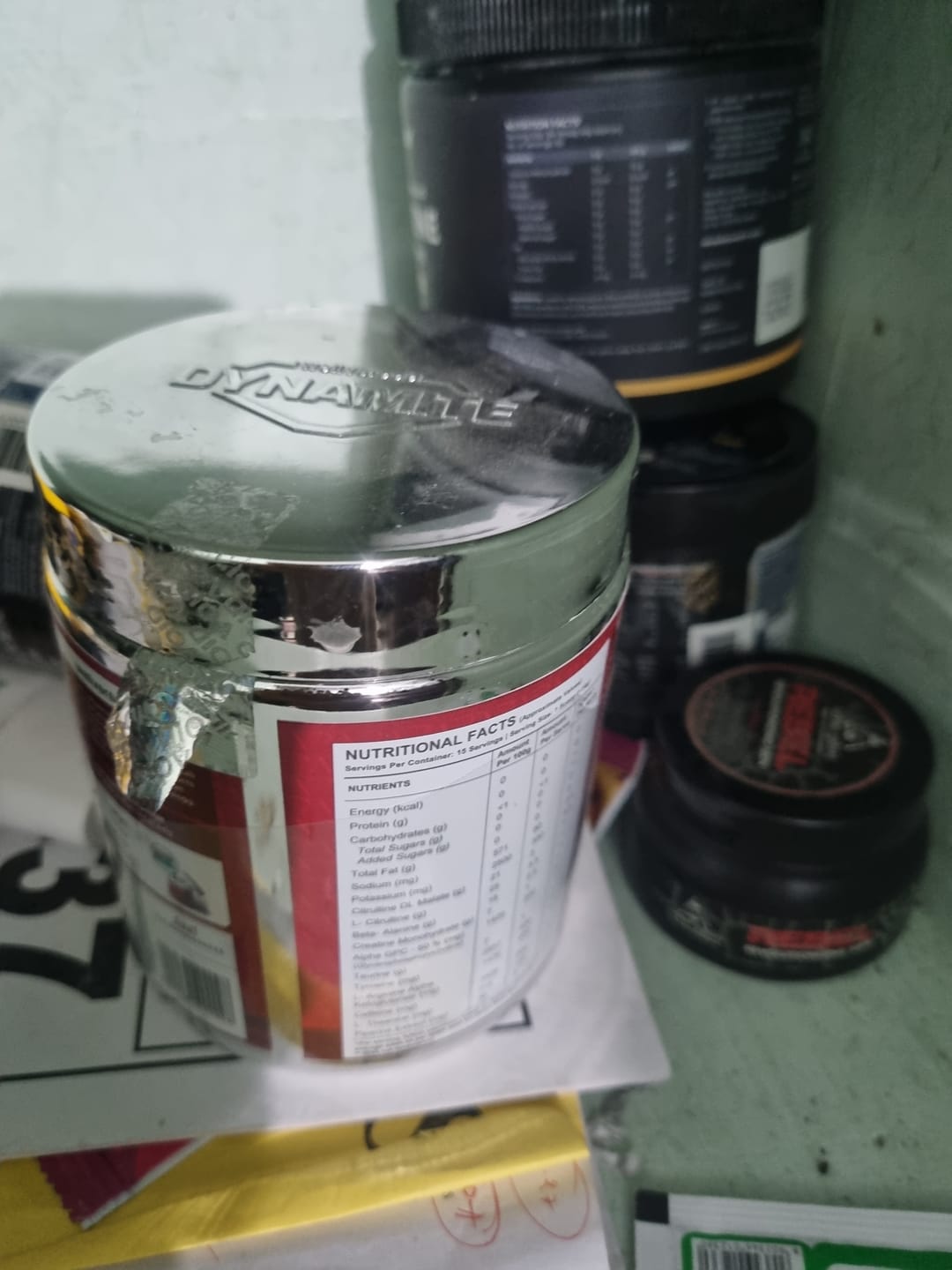 Customer photo review of Dynamite Pre-Workout | Valencia Orange - (210g, 15 Servings)