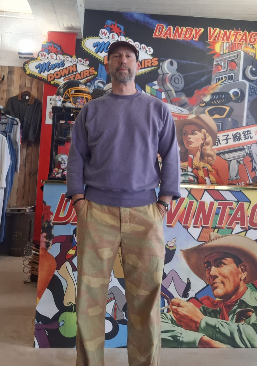 Customer photo review of 1963 Cut-Off Raglan Sleeve Crewneck Sweatshirt