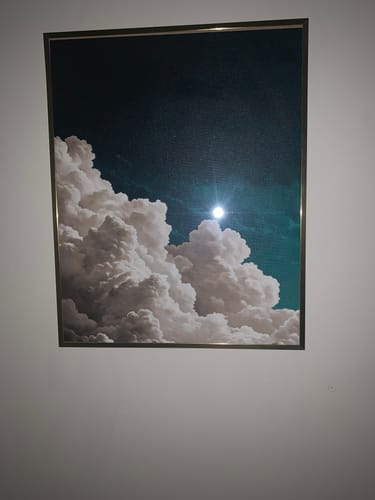 Customer photo review of Teal Billowing Cloud Print