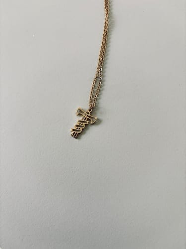 Customer photo review of Personalized Child Drawing Necklace or Keychain
