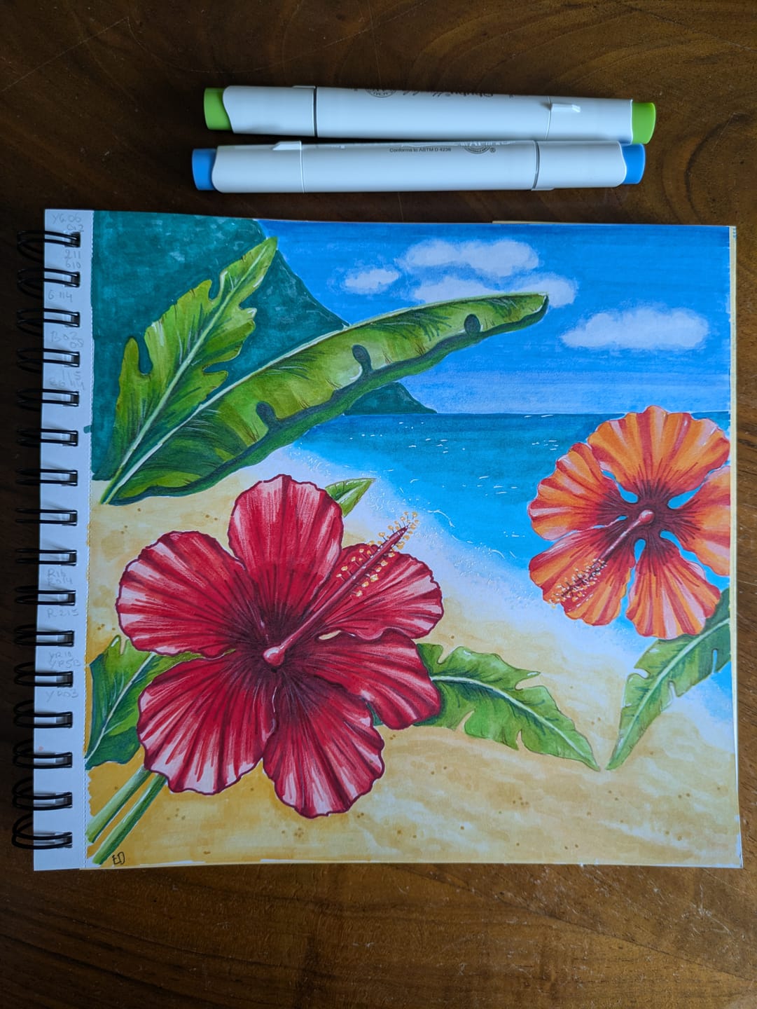 Customer photo review of Ohuhu Spiral-Bound Marker Pad for Alcohol Markers