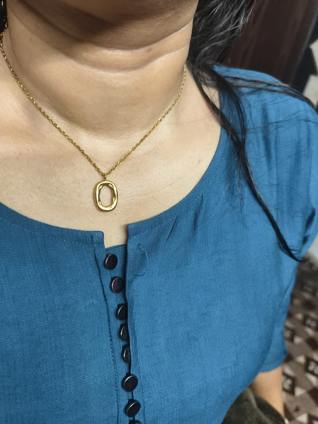 Customer photo review of Crystal Light Gold Jewellery Set