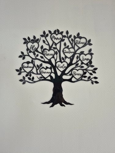 Customer photo review of Personalised Family Tree Wall Art