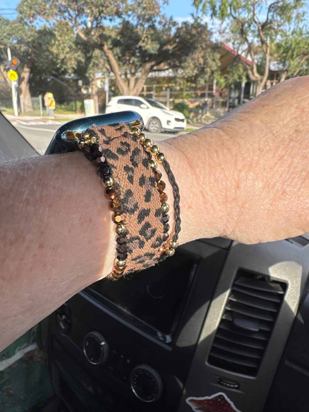 Customer photo review of Safari Chic Apple Watch Strap