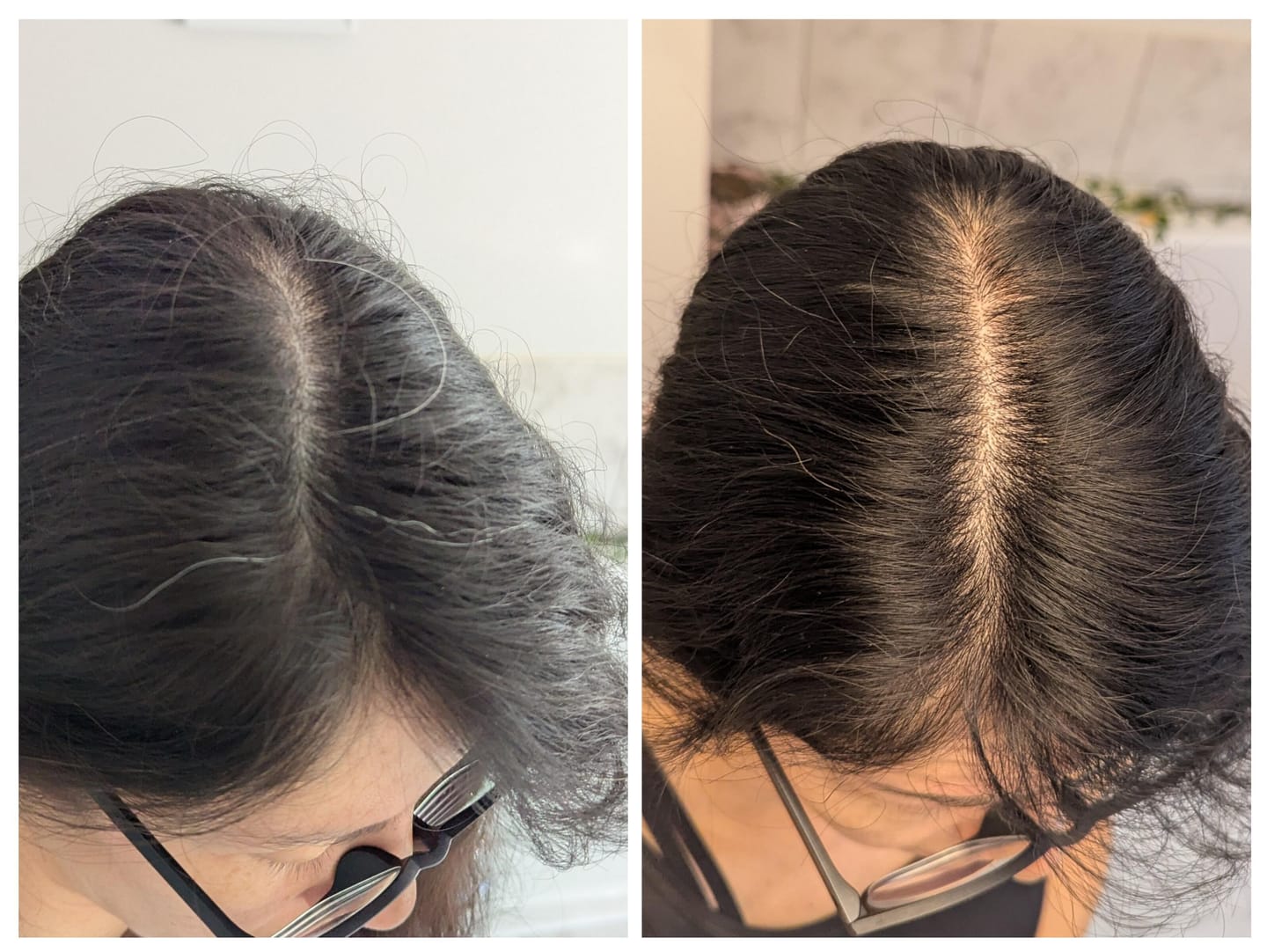 Customer photo review of GDS Hair Dye Shampoo — Grey Coverage in 3 Minutes
