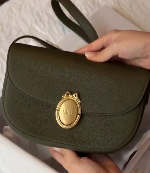 Customer photo review of Dior 2026 Médaillon Flap Bag 23cm Grained Calfskin