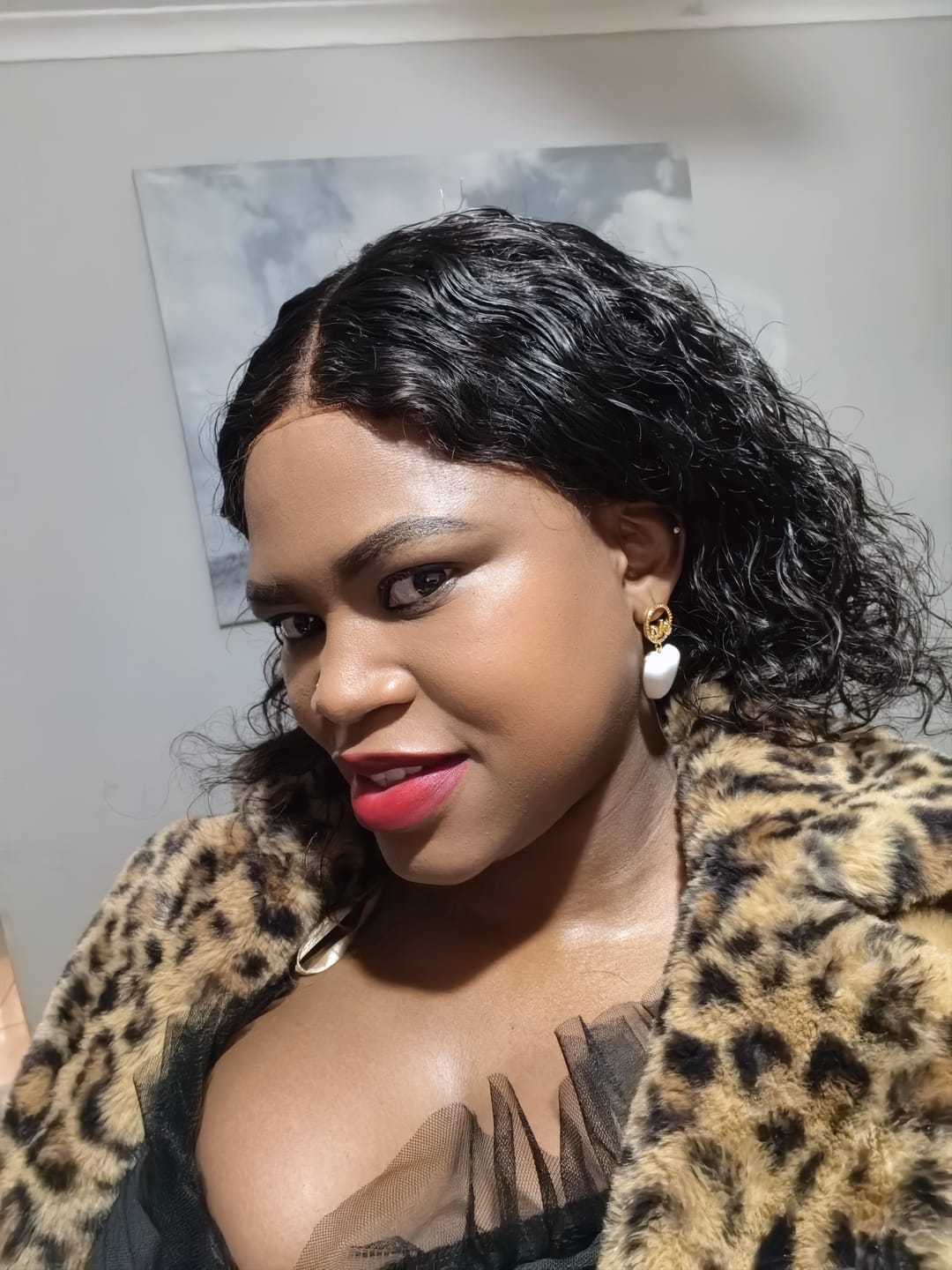 Customer photo review of White Era Adore Gold Earrings