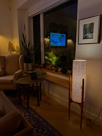 Customer photo review of Rocketlamp | Floor Lamp | Black Walnut