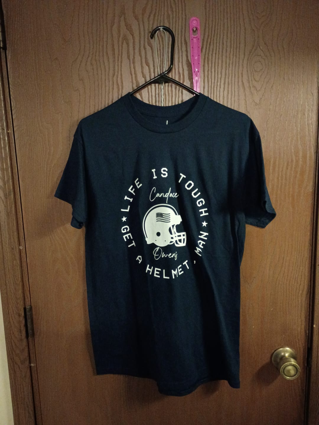 Customer photo review of Life Is Tough T-Shirt