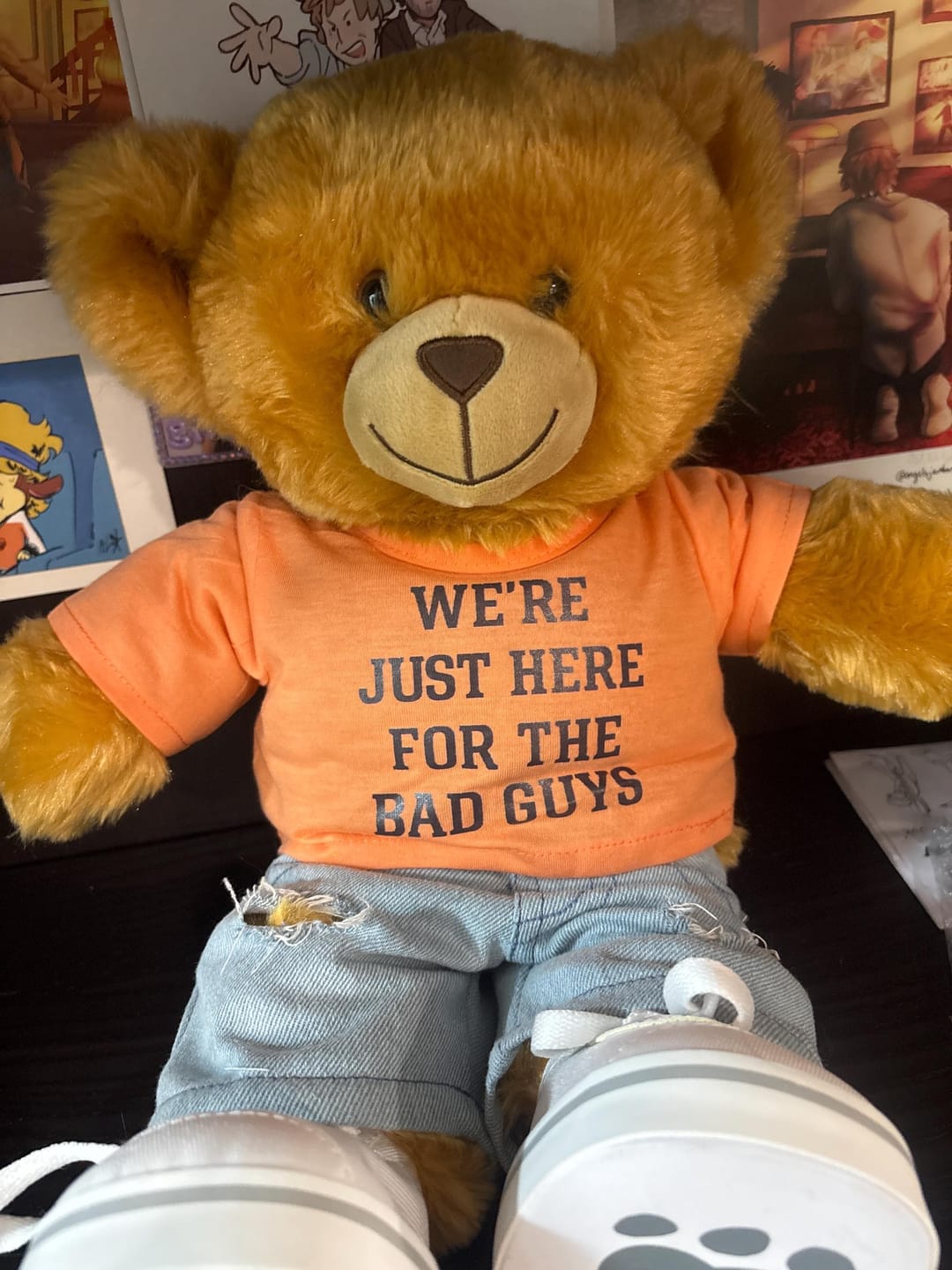 Customer photo review of Custom Teddy Bear Shirt - Personalized Photo or Text for 14-16 Inch Plush - Fits BAB