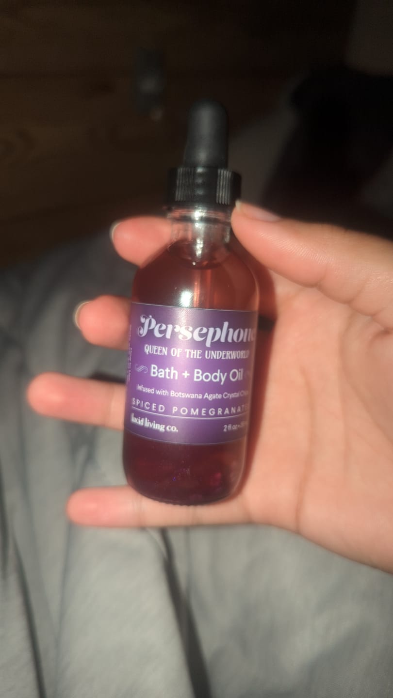 Customer photo review of Persephone Bath & Body Oil