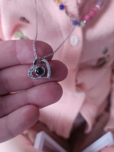 Customer photo review of Infinity Projection Necklace