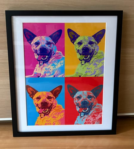 Customer photo review of Personalised Poster With Dog or Cat - Colour Squares