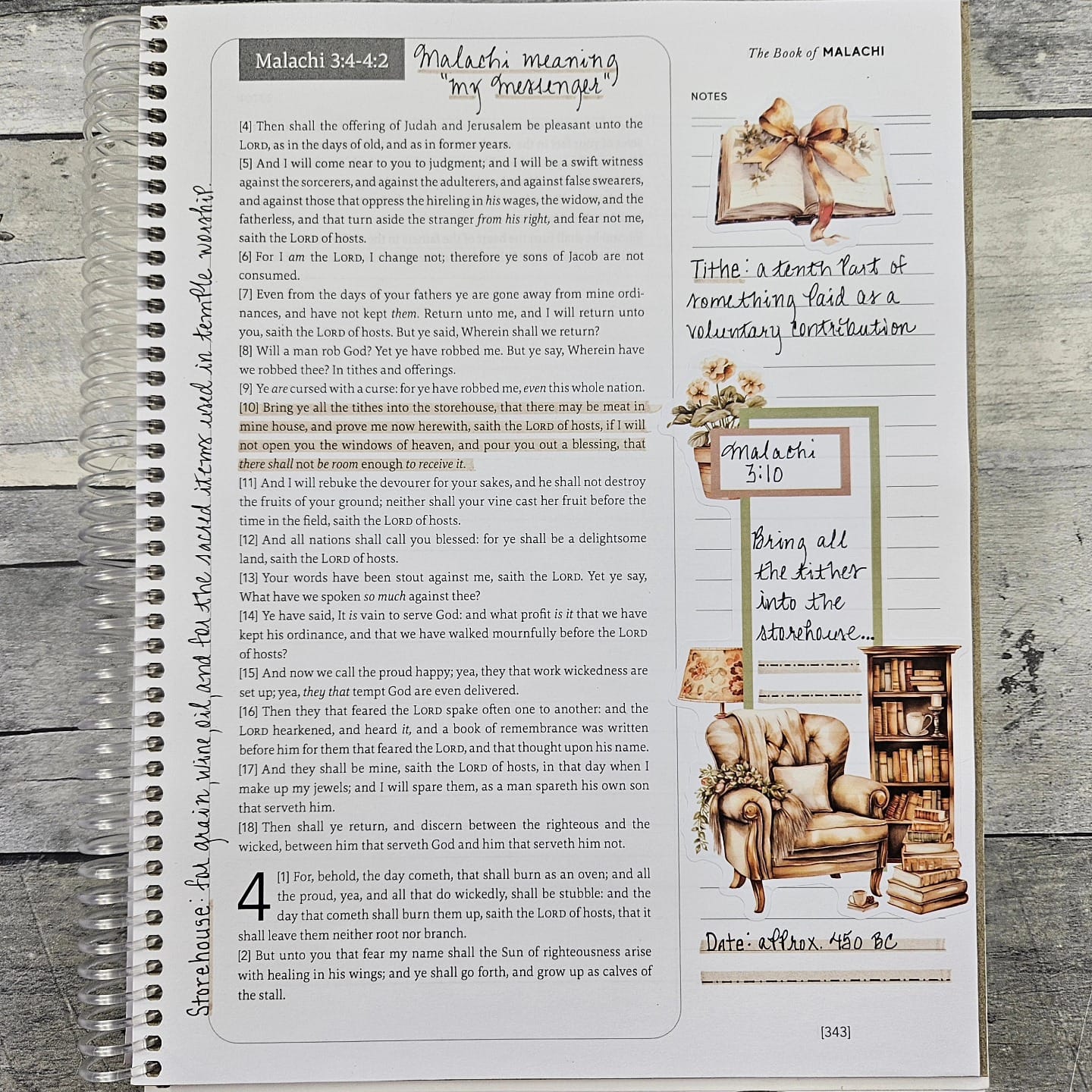 Customer photo review of Spiral Bible™ - NLT - Isaiah - Malachi (Hardcover)