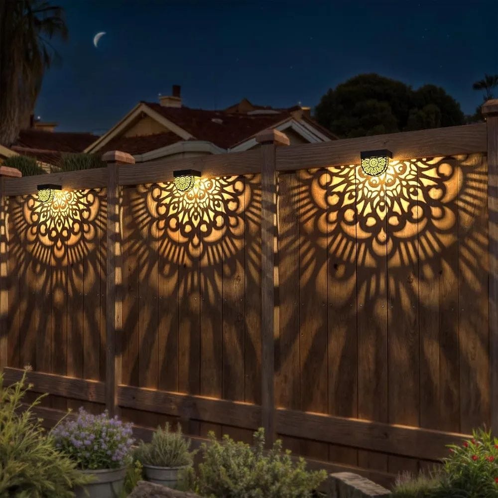 Customer photo review of Solar Mandala Projector Wall Light