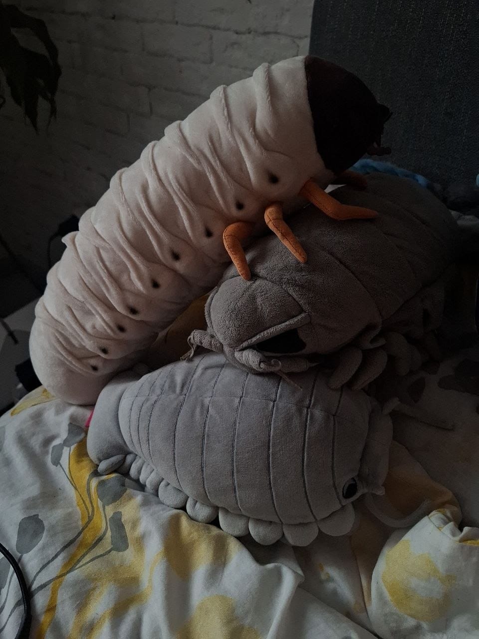 Customer photo review of White Grub Soft Stuffed Plush Toy