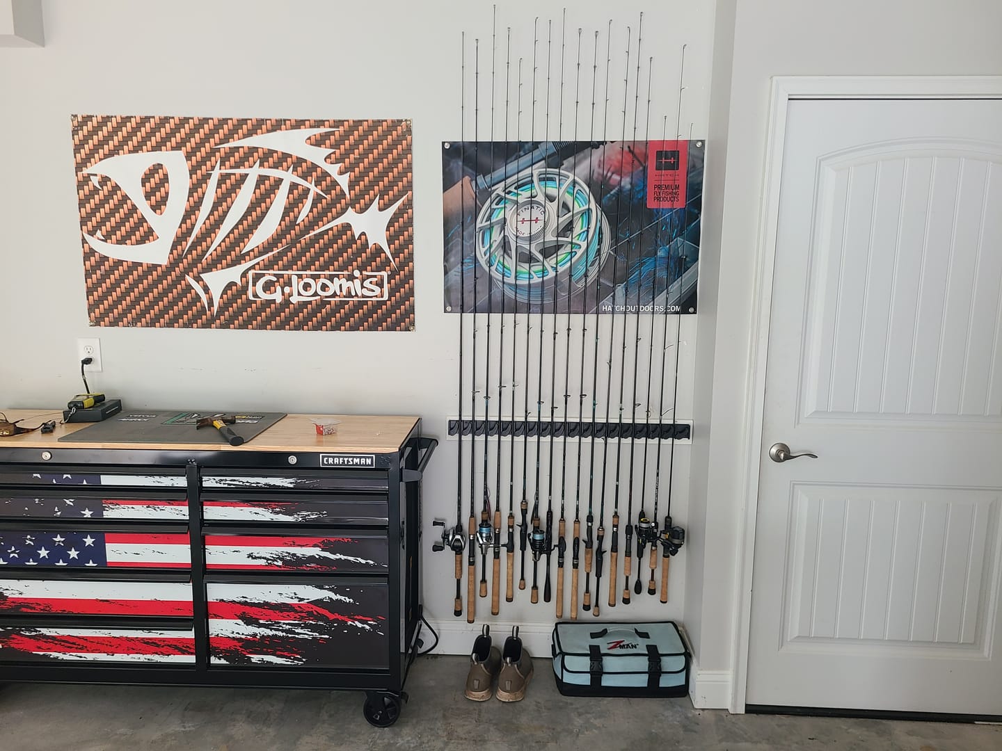 Customer photo review of Beyond Fishing GripLock Vertical Fishing Rod Rack