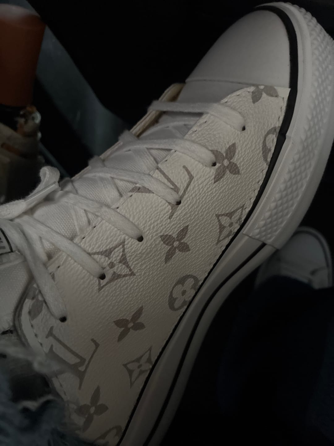Customer photo review of White Monogram Chuck Low
