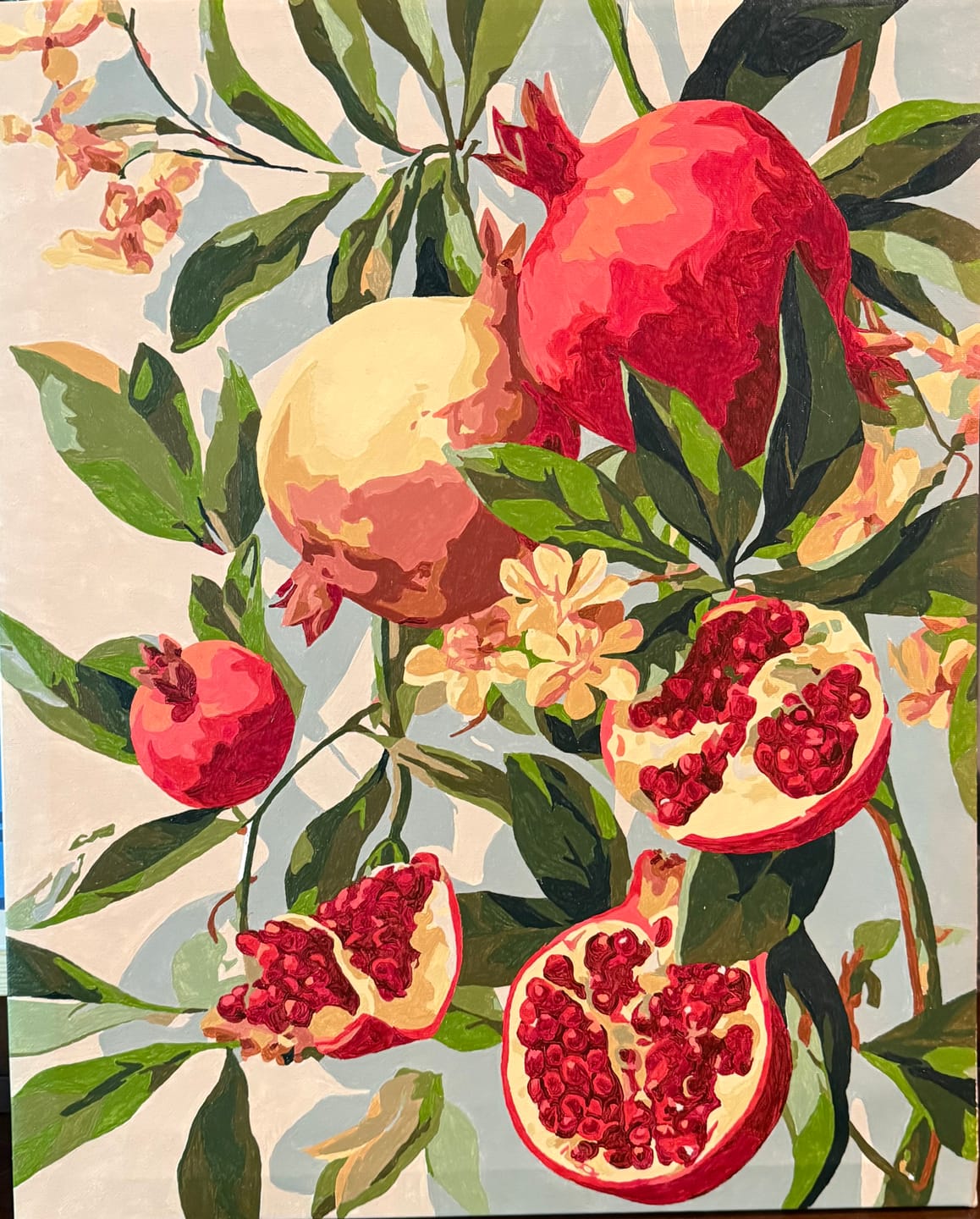 Customer photo review of Blooming pomegranates | Paint by Number