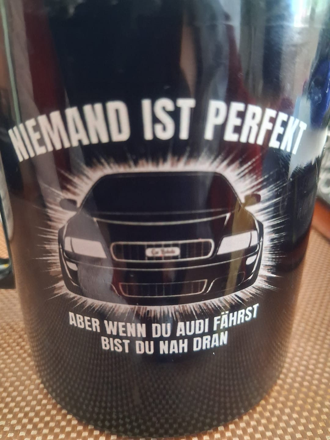 Customer photo review of Niemand ist perfekt Audi RS4 Tasse