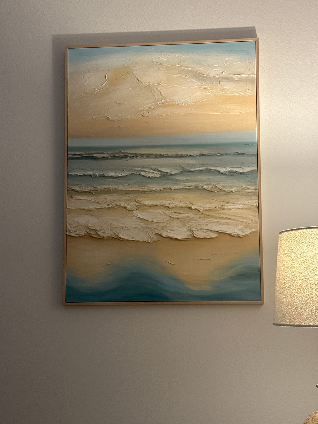Customer photo review of Ocean And Sky Abstract Textured  Wall Art #OS057