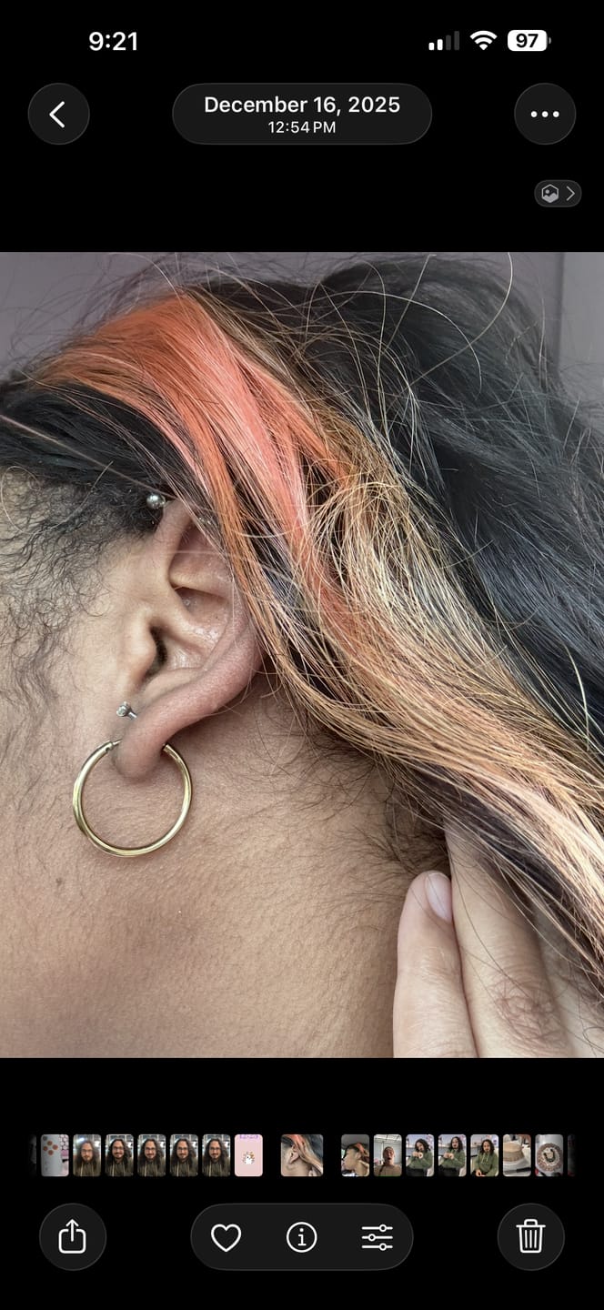 Customer photo review of My Huggies Hoop Earrings