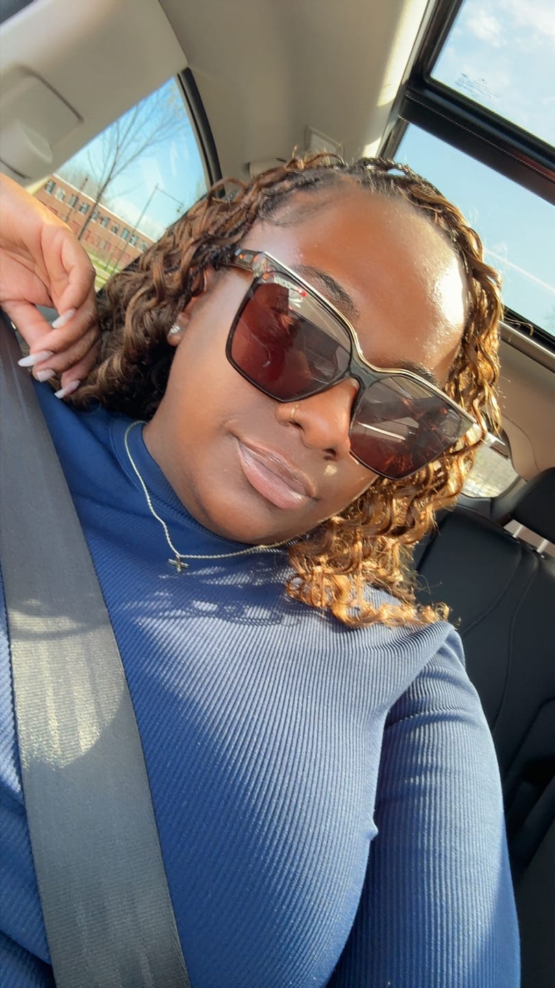 Customer photo review of #4 Medium Brown Deep Wave Human Crochet Hair for Braiding
