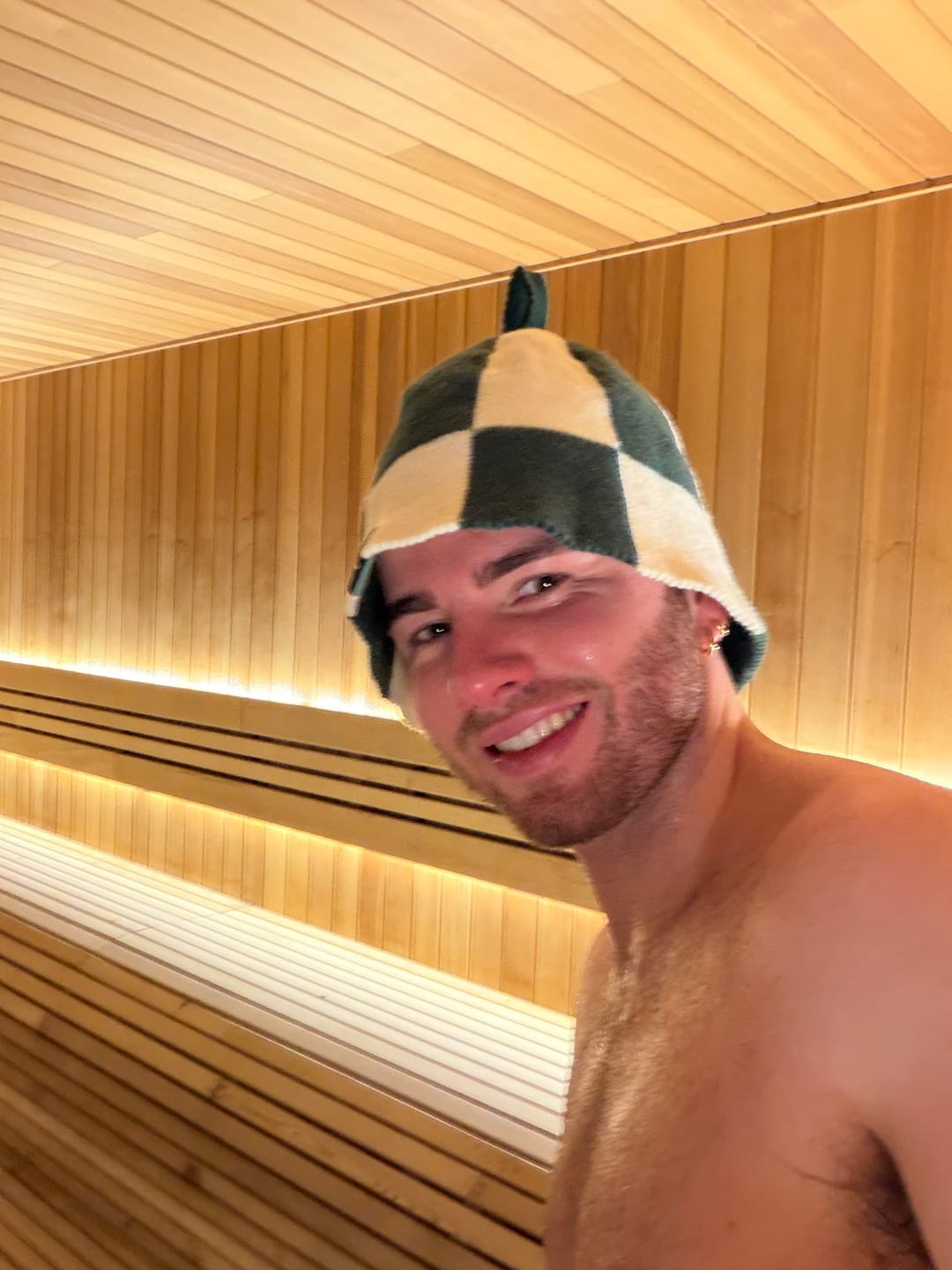 Customer photo review of The Koala Sauna Hat