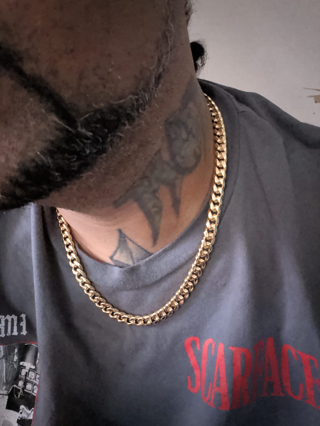Customer photo review of 10mm Cuban Iced Clasp Chain - Gold