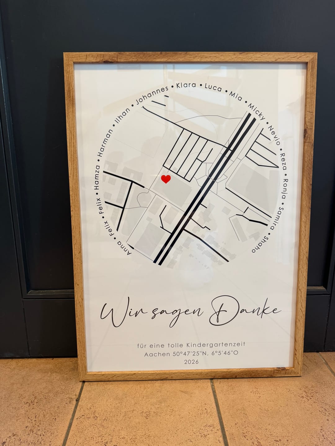 Customer photo review of Danke für alles - Persönliches Abschiedsgeschenk - Personalisiertes Poster