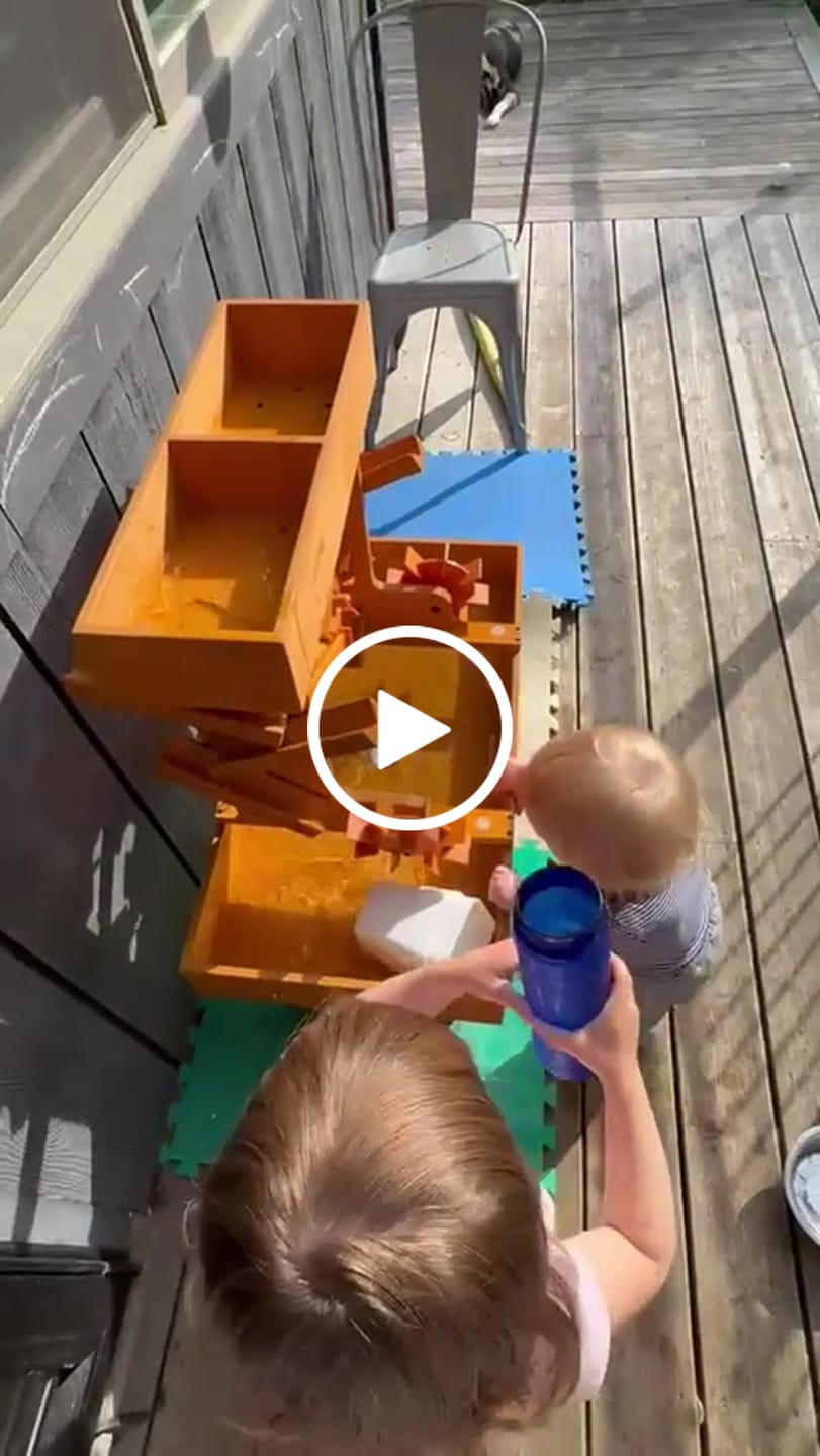 Customer video review of Outdoor Wooden Water Table for Toddlers | Kids’ Sensory Play Station