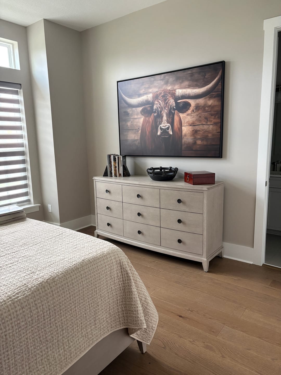 Customer photo review of Longhorn Bull Wall Art | Canvas Print | Ready to Hang |