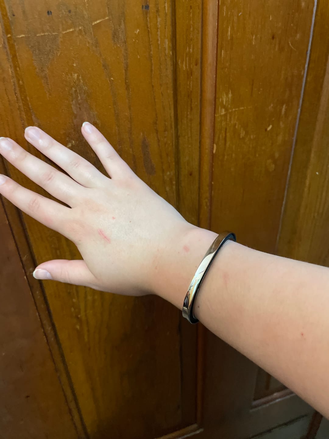 Customer photo review of Hair-tie Hider Cuff Bracelet