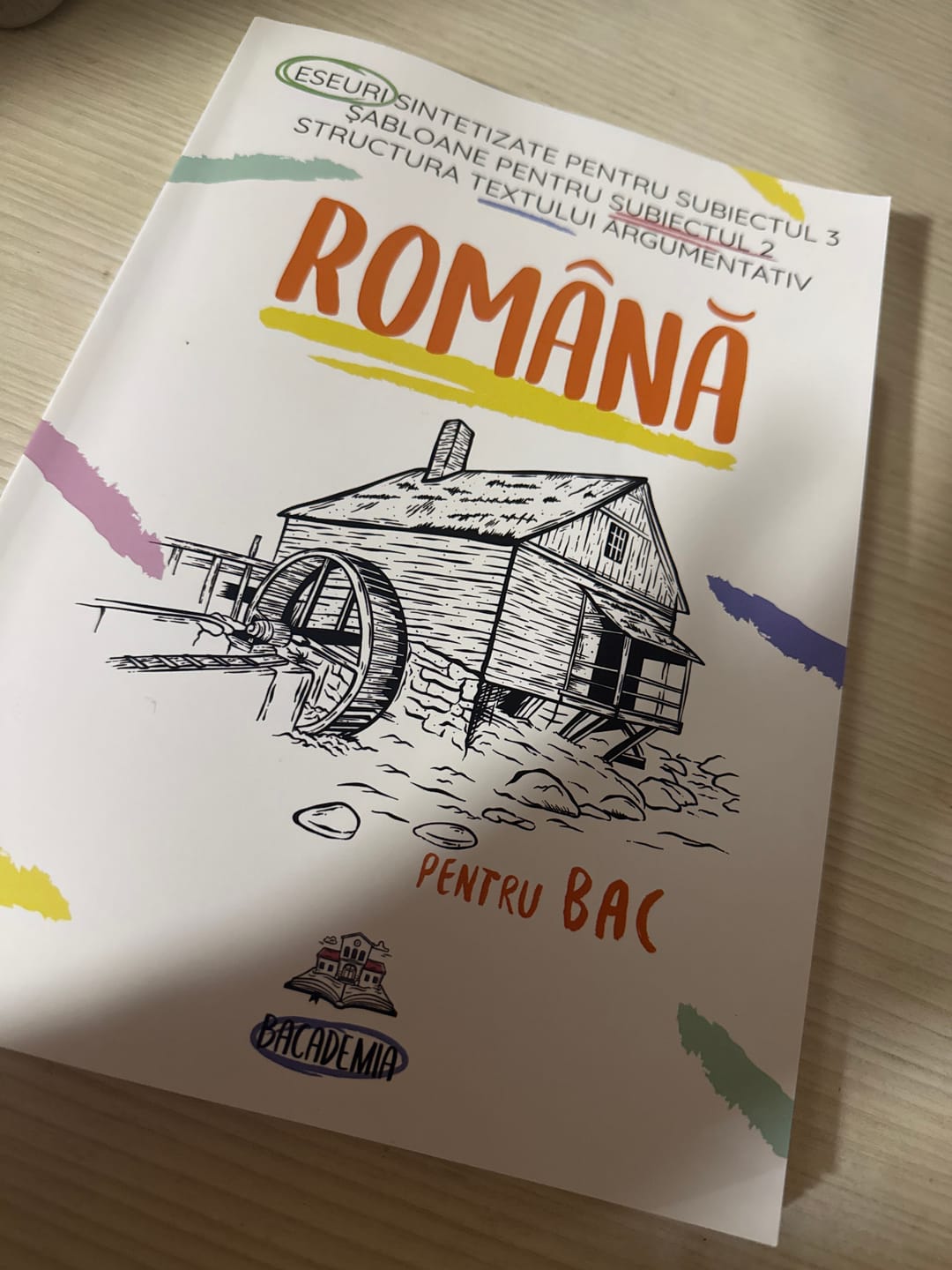 Customer photo review of Carte Română Bacalaureat Bacademia (temă și viziune, caracterizare, relație) - Ediția II
