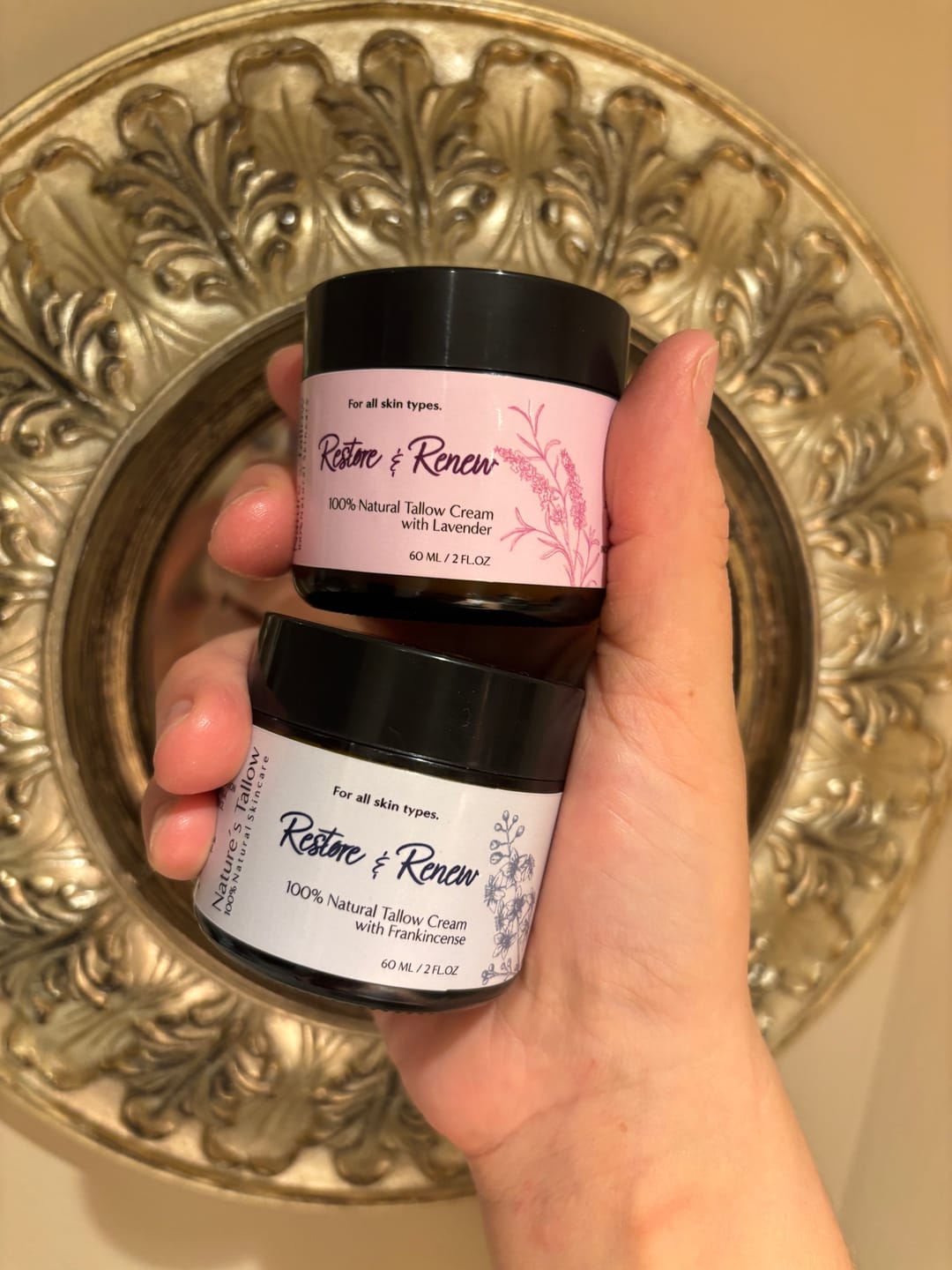 Customer photo review of 2 Pack Combo : 1 Lavender+ 1 Frankincense Tallow Cream | FREE SHIPPING🚚