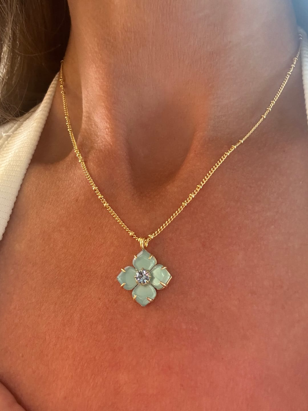Customer photo review of Hydrangea Necklace