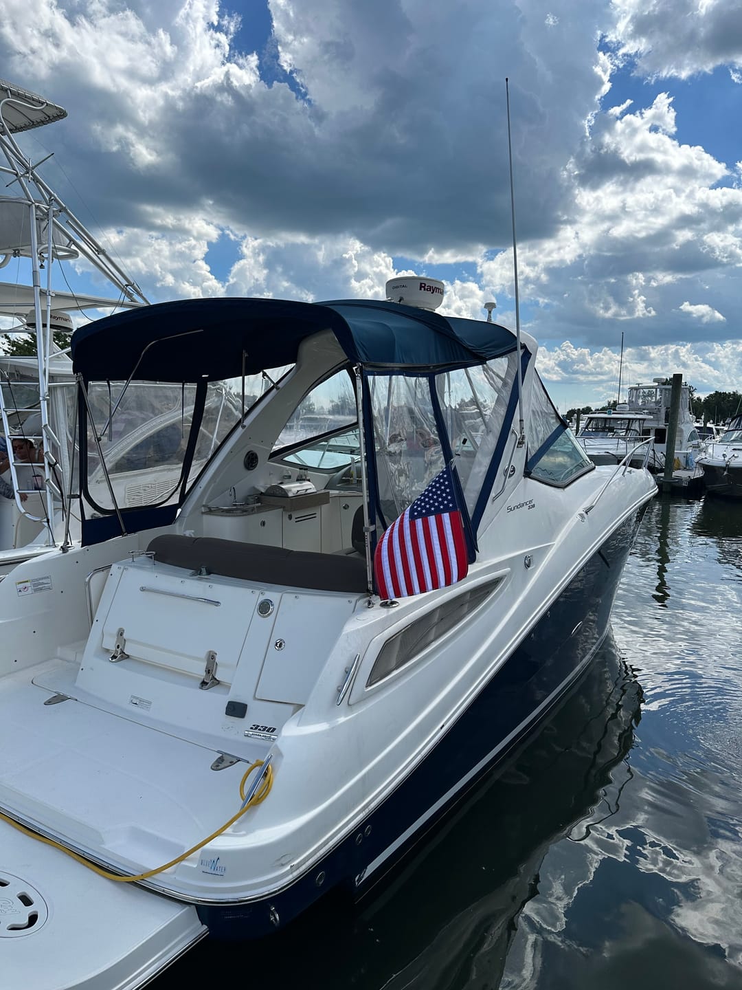 Customer photo review of 16" x 24" Boat Flag Set