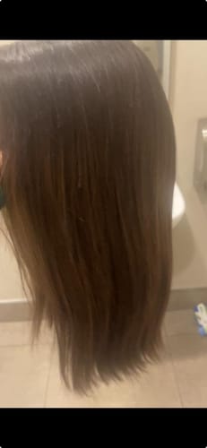 Customer photo review of Vietnamese Super Double Drawn Bone Straight 2x6 Closure Ombre Chocolate Brown Wig