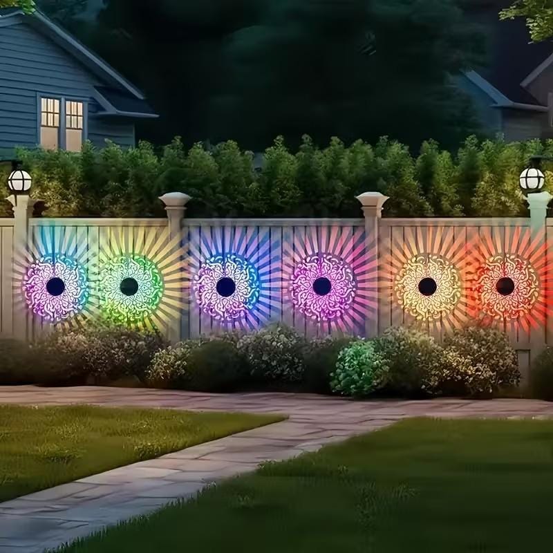 Customer photo review of Solar Mandala Projector Wall Light
