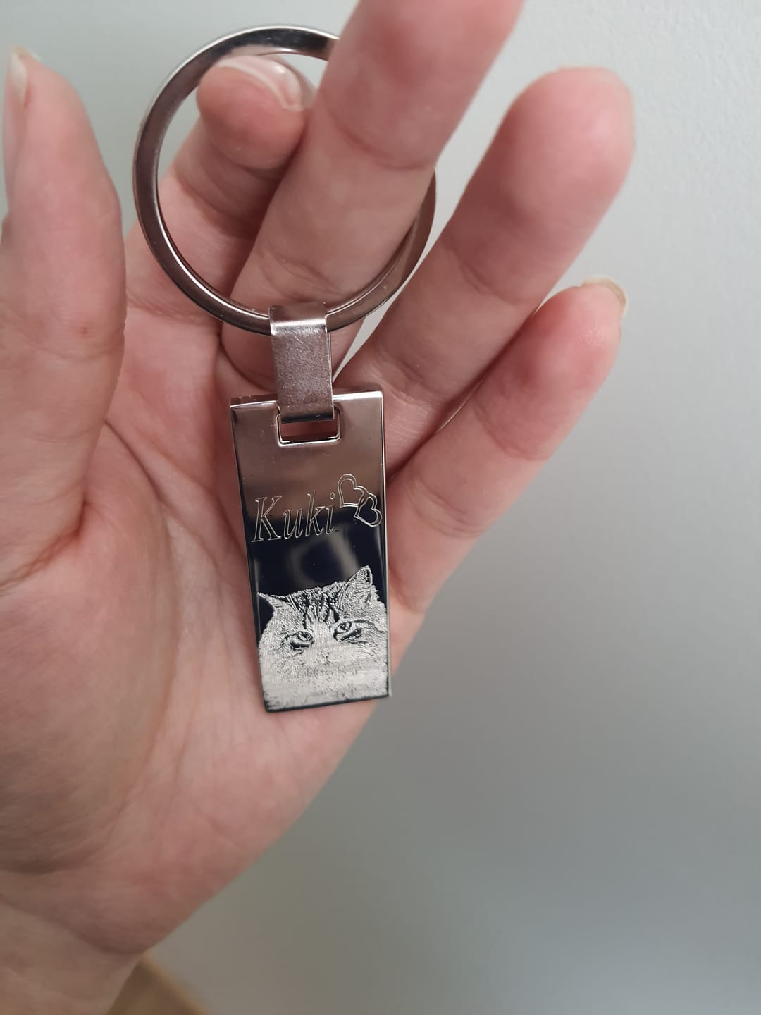 Customer photo review of Llavero acero